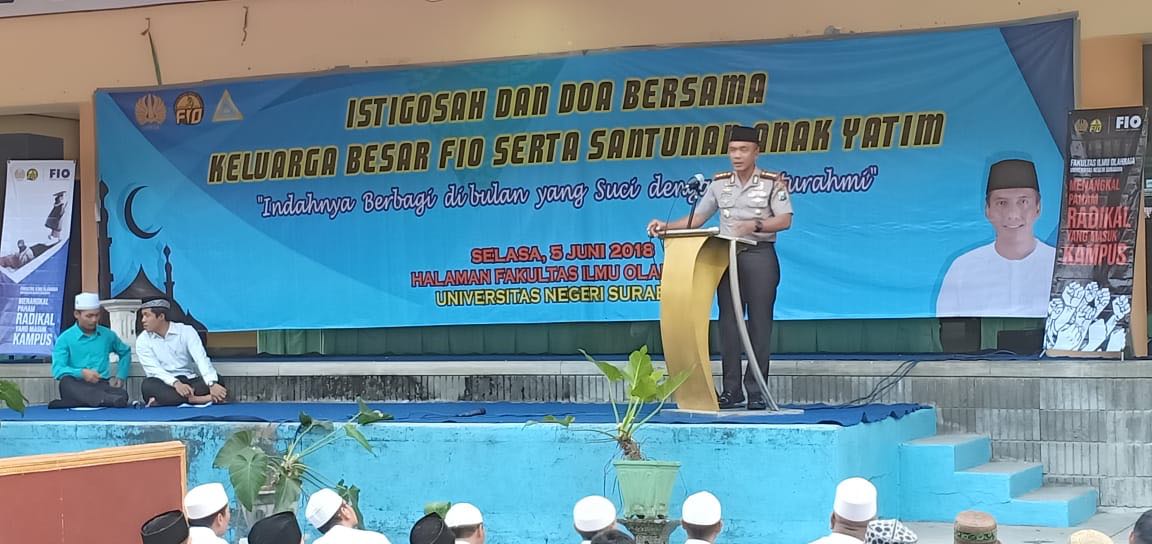 BEM FIO Unessa Selenggarakan Istiqosah Akbar dan Sosialisasi Anti Radikalisme di Bulan Suci Ramadhan