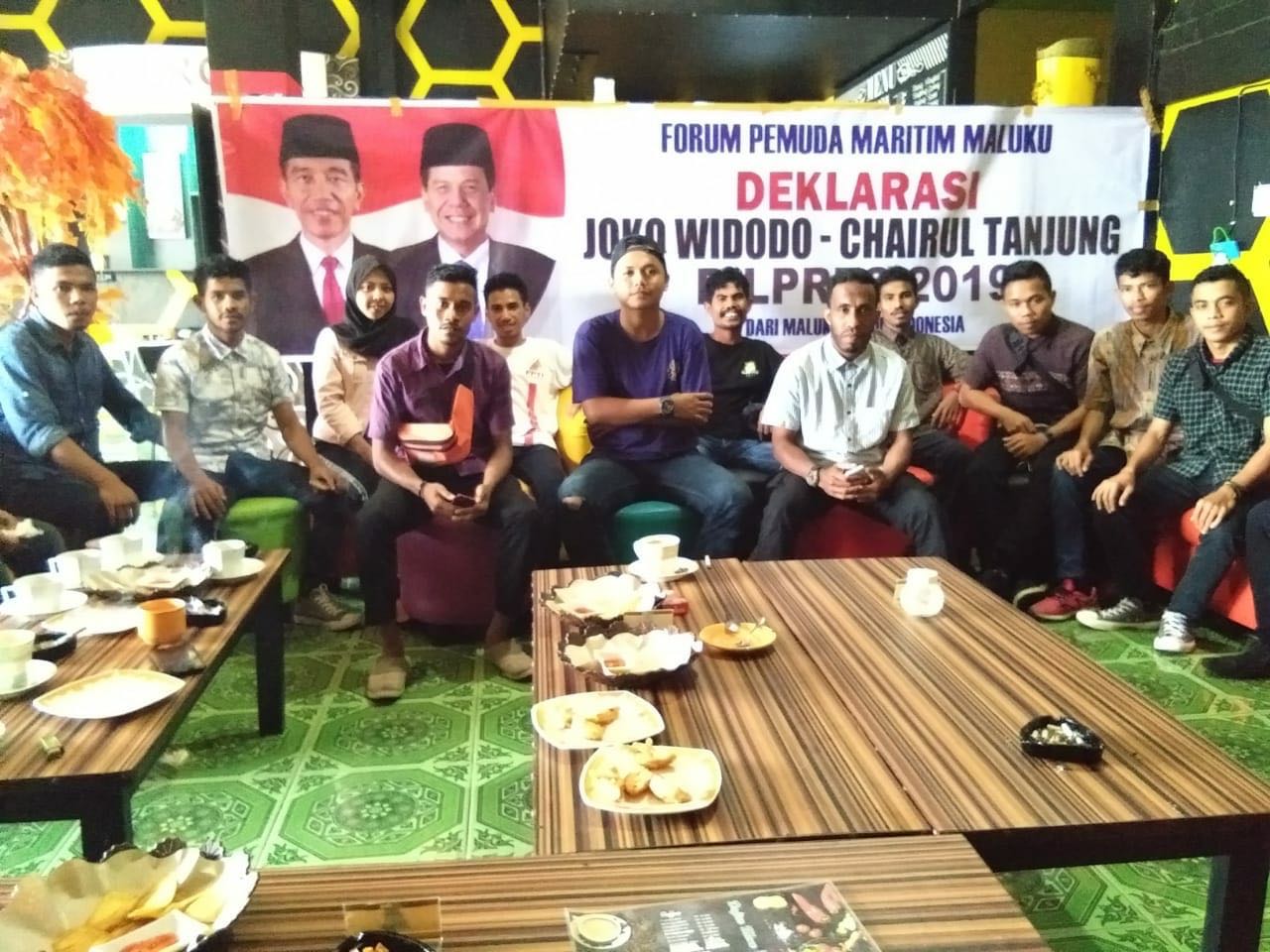 Forum Pemuda Maritim Maluku Deklarasi Dukung Jokowi-Chairul Tanjung di Pilpres 2019