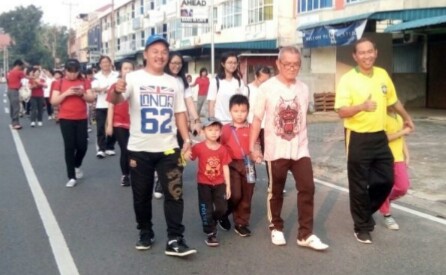 Peduli Korban Bencana, Simon Awantoko. Dukung Kegiatan Fund Walk oleh Sekolah Maitreyawira Tanjungpinang