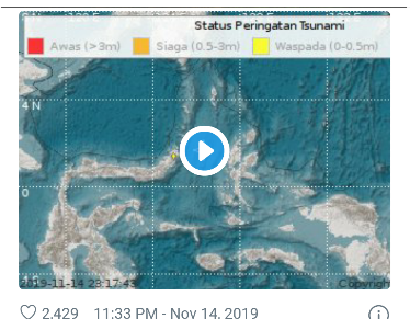 BMKG Cabut Peringatan Dini Tsunami Pasca Gempa di Maluku