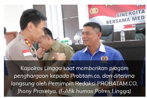 Perkuat Kemitraan, Polres Lingga. Berikan Piagam Penghargaan Pada Sejumlah Media