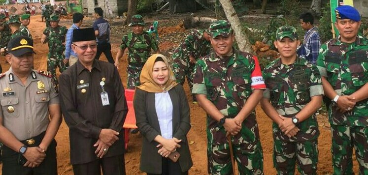 Dandim 0315/Bintan dan Walikota TPI Dampingi Danrem 033/ WP Tinjau Lokasi TMMD di Dompak