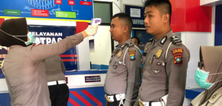 Antisipasi Corona, Samsat dan Satpas Sim Polres TPI, lakukan Pemeriksaan Kepada Pengunjung