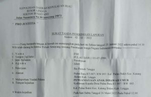 Diduga Aniaya Anak Dibawah Umur Kades Pulau Bukit Dilaporkan
